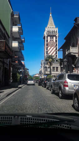 Sights and buildings in the city of Batumi. Streets of Batumi. Georgia. 2019.のeditorial素材