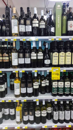 Colorful shelves in Tbilisi stores. Georgia May 2019のeditorial素材