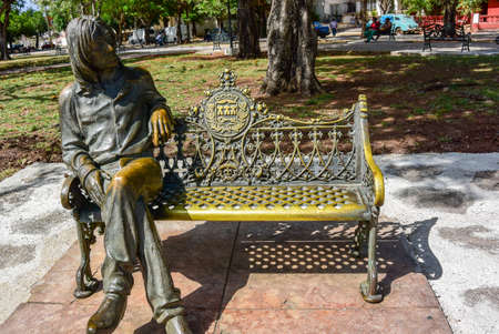 Havana, March 27: John Lennon statue in John Lennon Park, March 27, 2019 in Havana, Cubaのeditorial素材