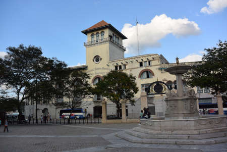 havana. Cuba - March 27, 2019 : street scene with old colorful buildings in Old Havanaのeditorial素材