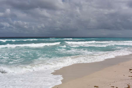 White sandy beach of Varadero. Magnificent coast of the Atlantic Ocean. Cubaの写真素材