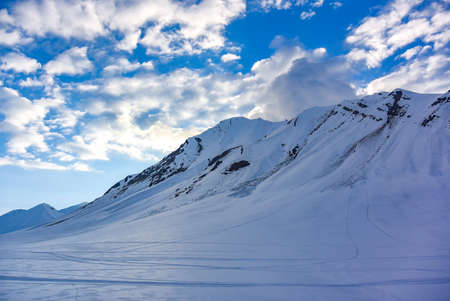 Mountain view from the Georgian military road, beautiful mountain landscape. Caucasian mountains. Georgiaの写真素材