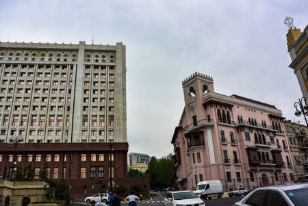 Azerbaijan - 2019. Sights, buildings and streets of Baku. Spring in Baku.のeditorial素材