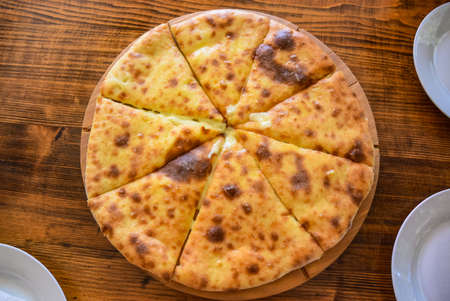 Khachapuri in Imeretian in Gagra. Abkhazia 2019