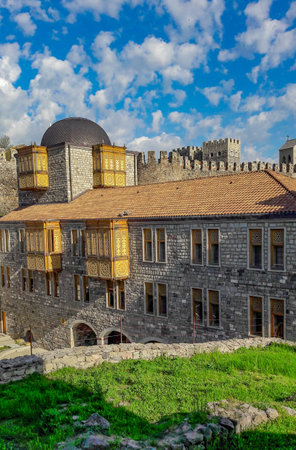 View of Rabati Fortress-a medieval castle complex in Akhaltsikhe, April 30, 2019, Georgiaのeditorial素材