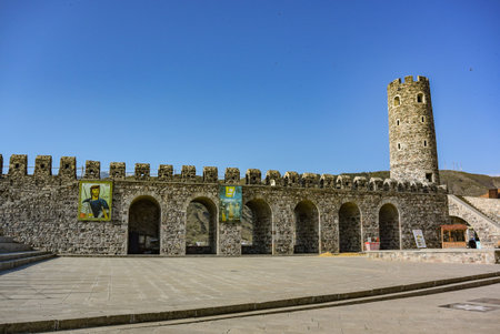 View of Rabati Fortress-a medieval castle complex in Akhaltsikhe, April 30, 2019, Georgiaのeditorial素材