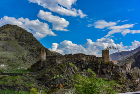 A fortress in the mountains, not far from the cave town of Vardzia. Georgia 2019のeditorial素材