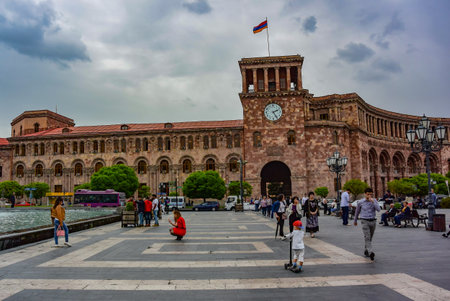 Republic Square in Yerevan, May 2, 2019. Armenia