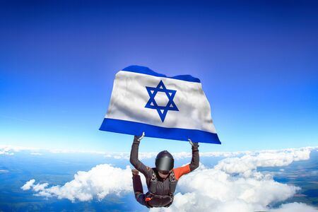 Israel flag travel.の写真素材
