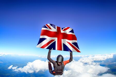 Great Britain flag travel.の写真素材