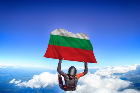Bulgaria flag travel.の写真素材
