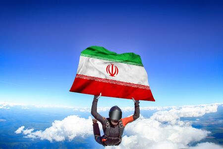 Iran flag travel.の写真素材