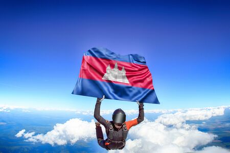 Cambodia flag travel.の写真素材