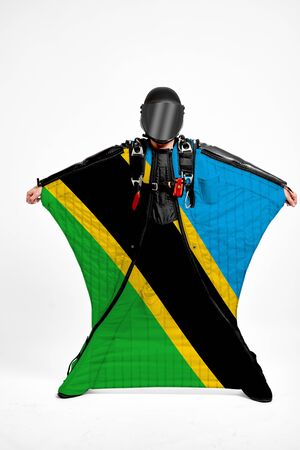 Tanzania flag travel.の写真素材
