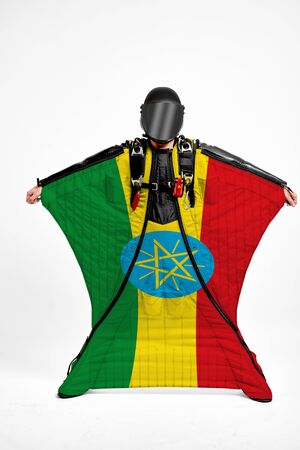 Ethiopia flag travel.の写真素材
