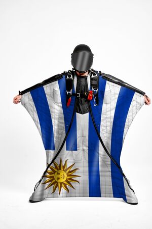 Uruguay flag travel.の写真素材
