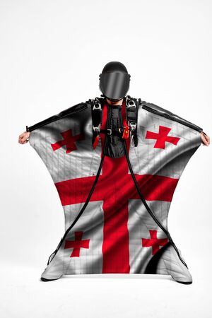 Georgia flag travel.の写真素材