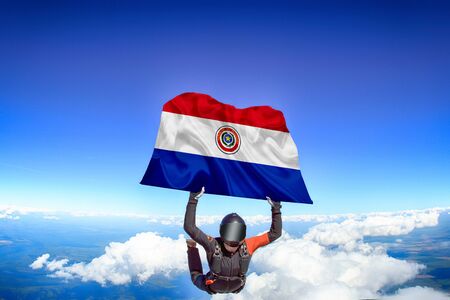 Paraguay flag travel.の写真素材