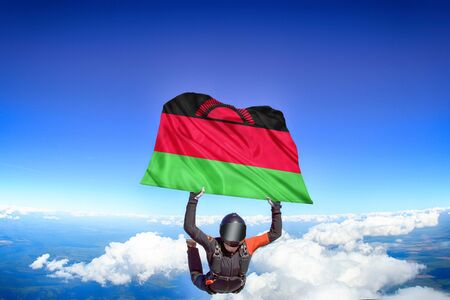 Malawi flag travel.の写真素材