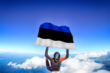 Estonia flag travel.の写真素材