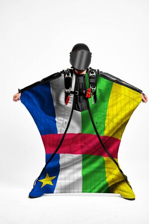 Central african Republic flag travel.の写真素材