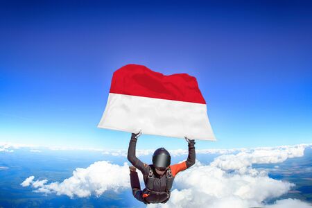 Monaco flag travel.の写真素材