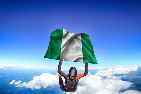 Nigeria flag travel.の写真素材