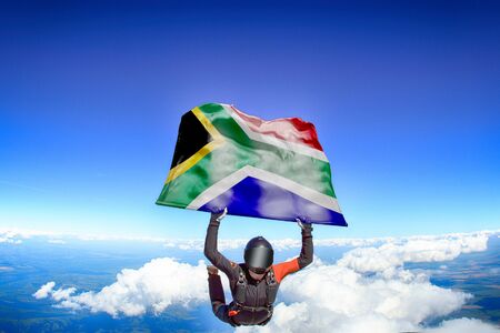 South Africa flag travel.の写真素材
