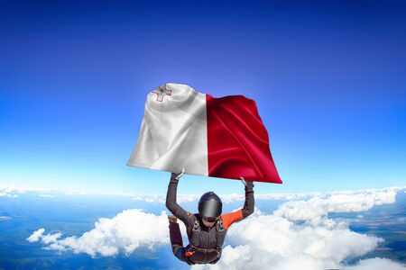 Malta flag travel.の写真素材