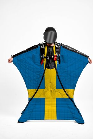 Sweden flag travel.の写真素材