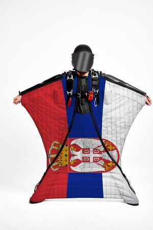 Serbia flag travel.の写真素材