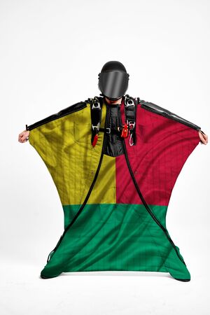 Benin flag travel.の写真素材