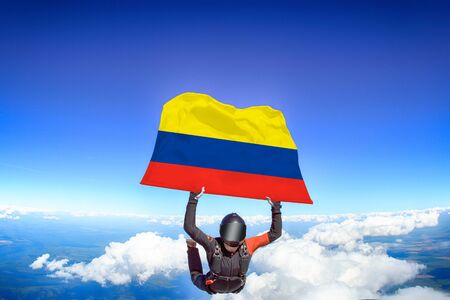 Colombia flag travel.の写真素材