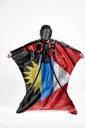 Antigua and Barbuda flag travel.の写真素材