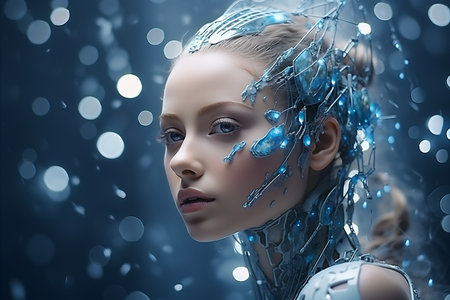 Futuristic AI Robot Development and Machine Learning for Bionic Science Researchの素材