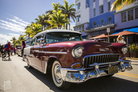 MIAMI - January 18  Art Deco Weekend festival in Miami Beach on January 18, 2014  のeditorial素材