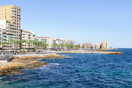 Torrevieja sea, Alicante, in summer with sun