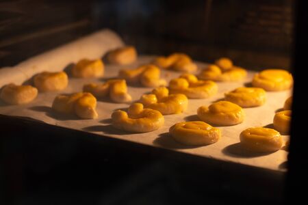 Marzipan making in the oven