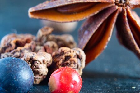 Fruits and herbs for gin and tonic