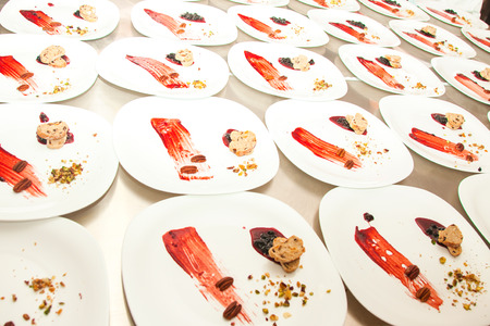 decorated delicious dish by a chef, ready to be served