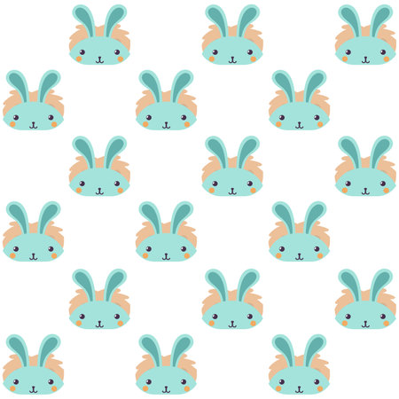 cute pattern bunny. child and book illustration. toys, packaging, designのイラスト素材