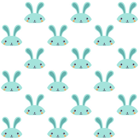 cute pattern bunny. child and book illustration. toys, packaging, designのイラスト素材