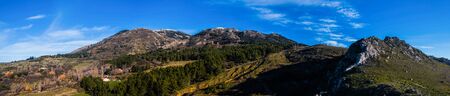 Wonderful Madonie Park Panoramic view with awesome blue skyの写真素材