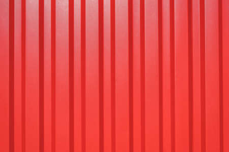 Closeup texture, background. red sheet metal profileの写真素材