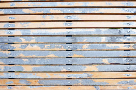 Close-up, painted boards wall background and textureの写真素材