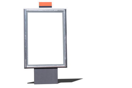 Isolate of street advertising stand, billboard with blank mockupの写真素材