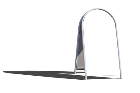 Isolate of street advertising stand, billboard with blank mockupの写真素材