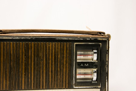 Vintage looking retro old AM radio tunerの写真素材