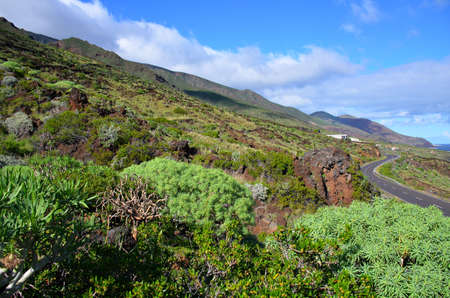 Landscape of the iron island in the Canary Islands, Spainの写真素材