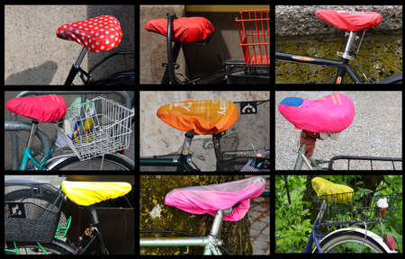 Custom bicycles, tuned, in the city of munich, Germanyの写真素材
